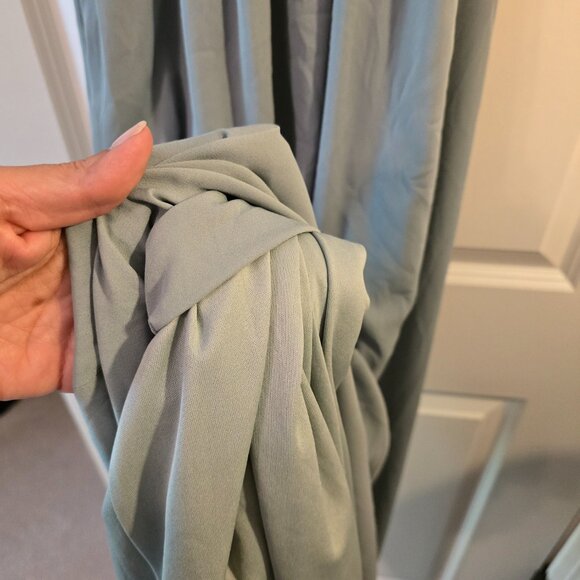 Show Me Your MuMu Small Gray Blue Caitlin Chiffon Party Bridal Ruffle Dress Smal - Picture 16 of 16